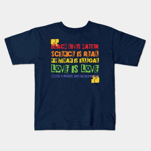 Science Is Real Black Lives Matter science is real black lives matter no Kids T-Shirt by Gaming champion